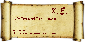 Körtvési Emma névjegykártya